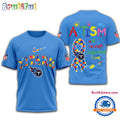 NFL Tennessee Titans 2025 Autism Awareness 3D Shirt