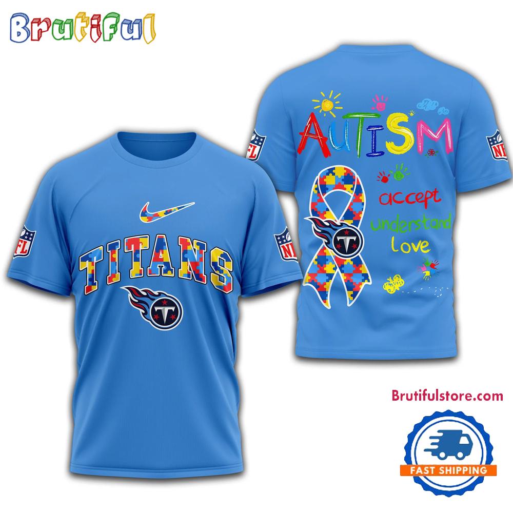 NFL Tennessee Titans 2025 Autism Awareness 3D Shirt