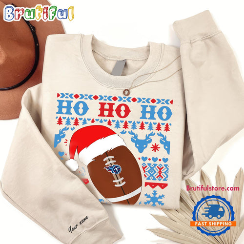 NFL Tennessee Titans Football Santa Claus Hohoho Christmas Pattern Sweatshirt
