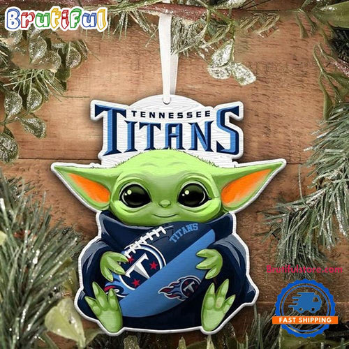 NFL Tennessee Titans Special Baby Yoda Star Wars Movies Christmas Ornament, Football Christmas Tree Ornament