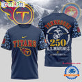 NFL Tennessee Titans US Marines 250 Years Est.1775 Unisex 3D T Shirt