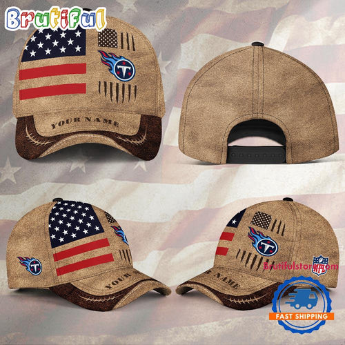 NFL Tennessee Titans x American Flag Custom Baseball Cap