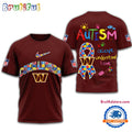 NFL Washington Commanders 2025 Autism Awareness 3D Shirt