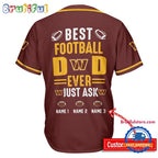 NFL Washington Commanders Best Dad Ever Baseball Jersey