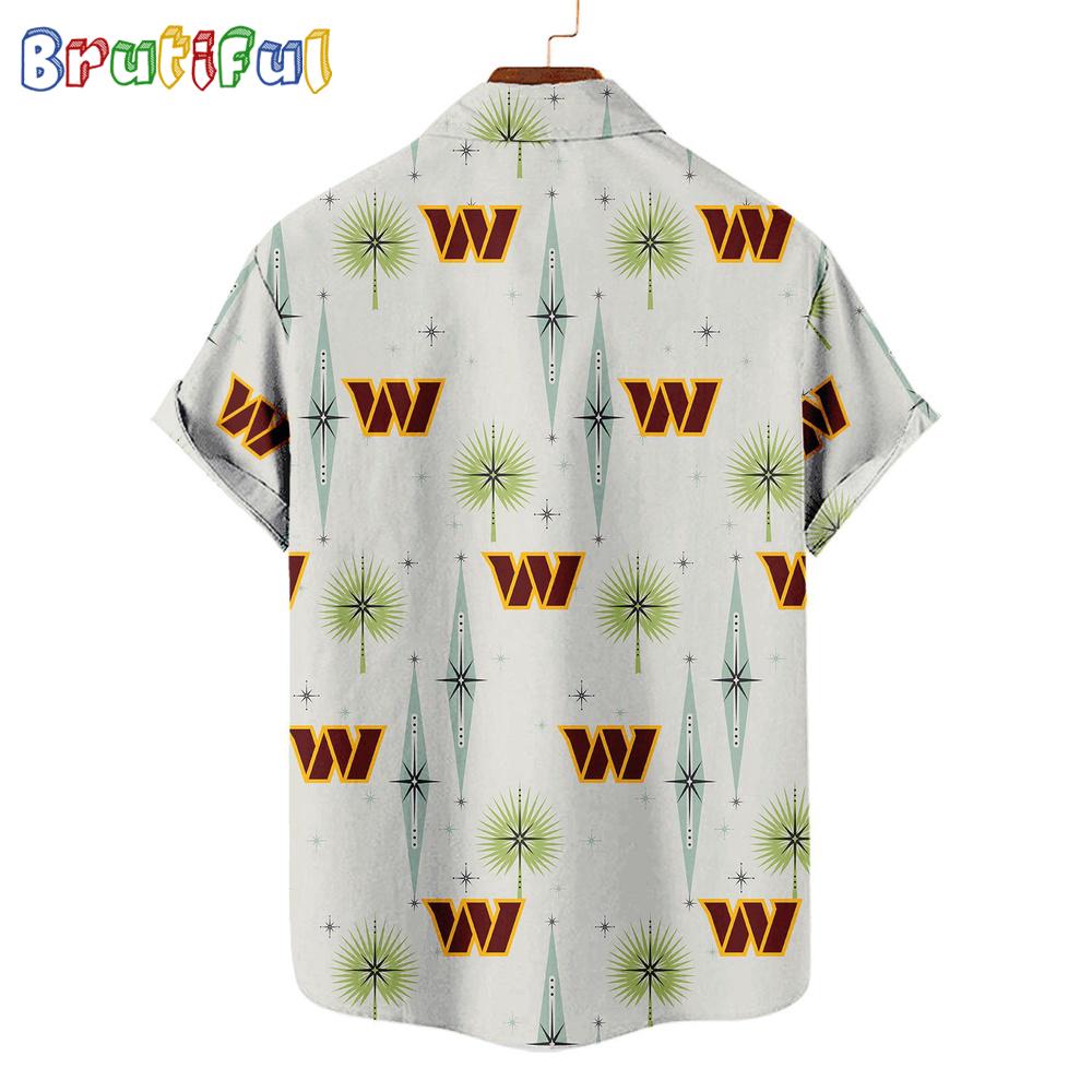 NFL Washington Commanders Football Team Logo Funny Aloha Hawaiian Shirt