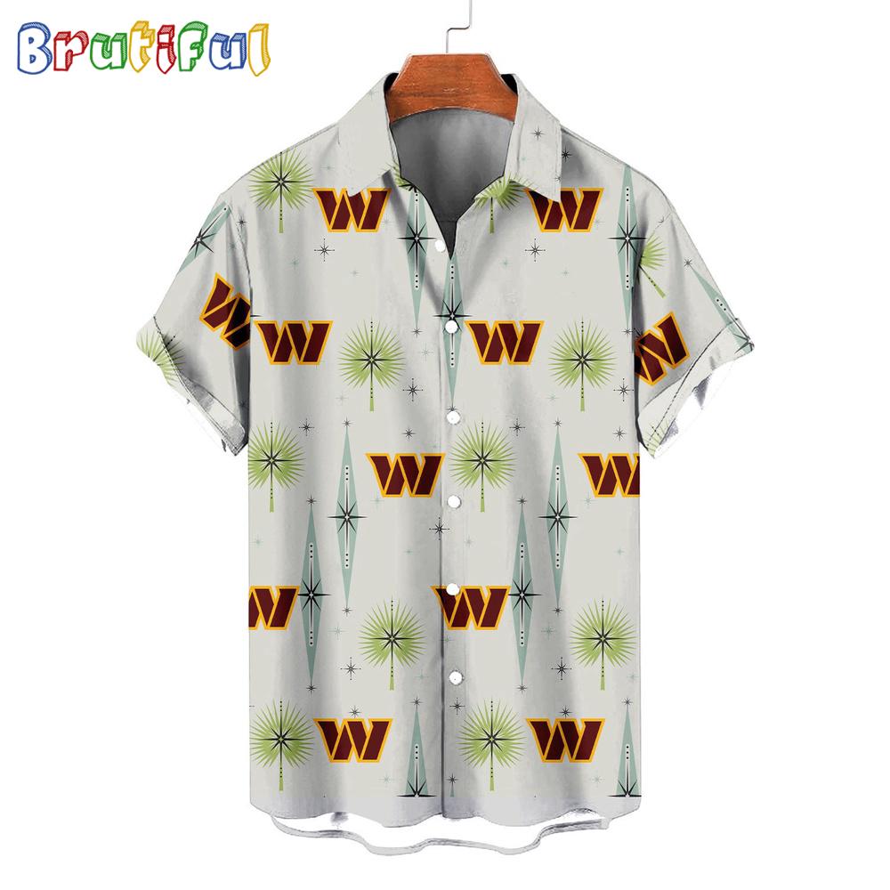 NFL Washington Commanders Football Team Logo Funny Aloha Hawaiian Shirt