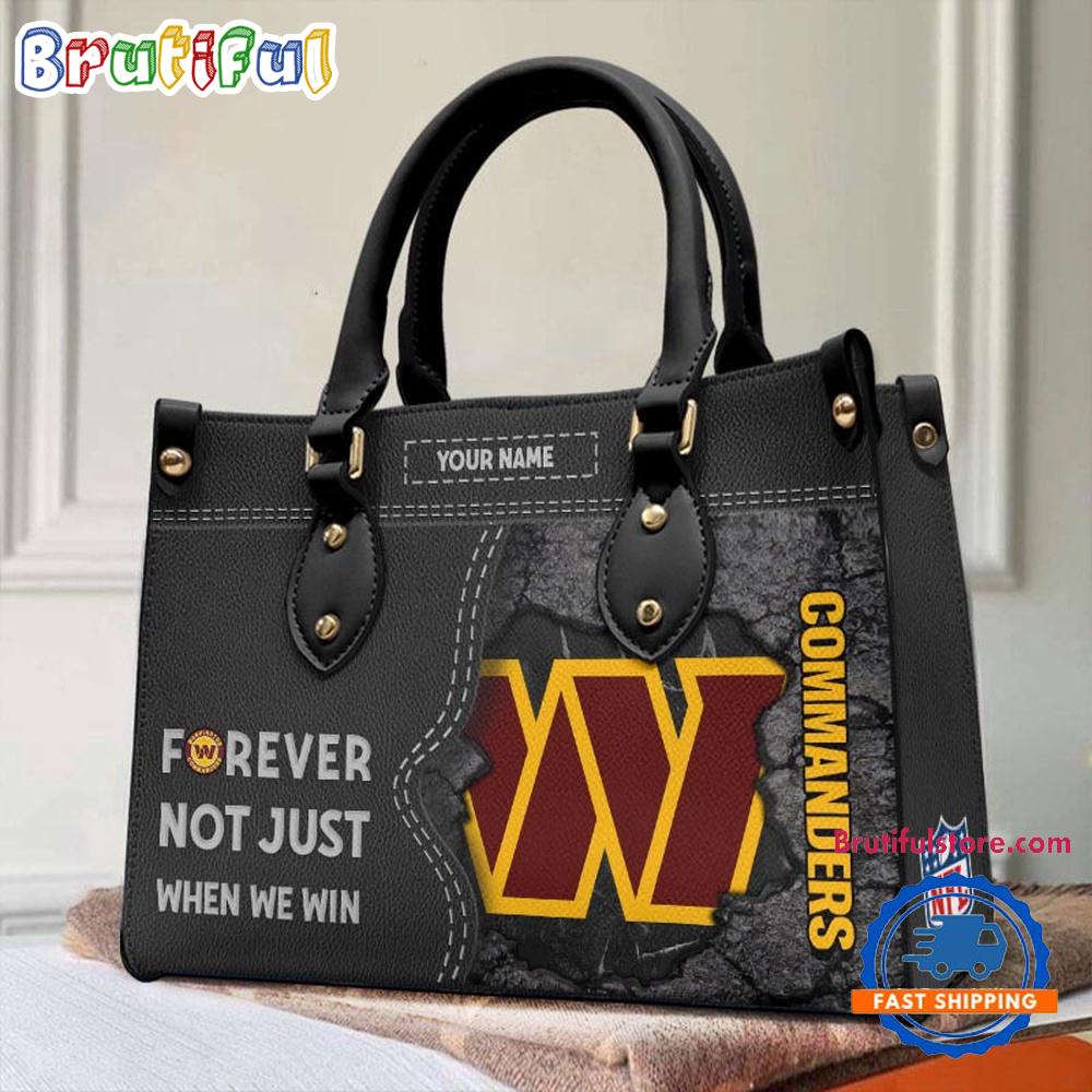 NFL Washington Commanders Forever Not Just When We Win Women’s Leather Hand Bag