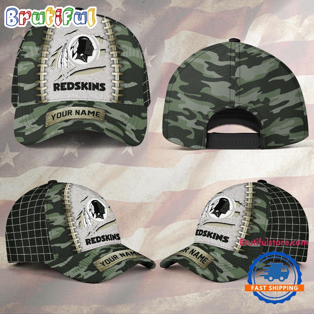 NFL Washington Redskin Camo Hunting Custom Name Classic Cap