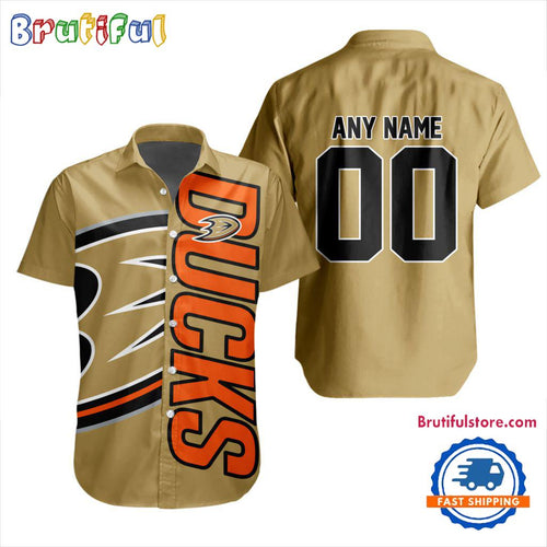 NHL Anaheim Ducks New Design Hawaiian Shirt, Hockey Team Button Shirt