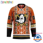 NHL Anaheim Ducks Personalized Native American Hockey Jersey