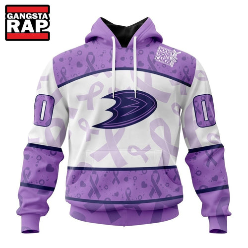 NHL Anaheim Ducks Special Lavender Fight Cancer Hoodie, T Shirt