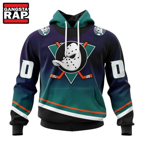 NHL Anaheim Ducks Special Retro Gradient Design Hoodie, T Shirt