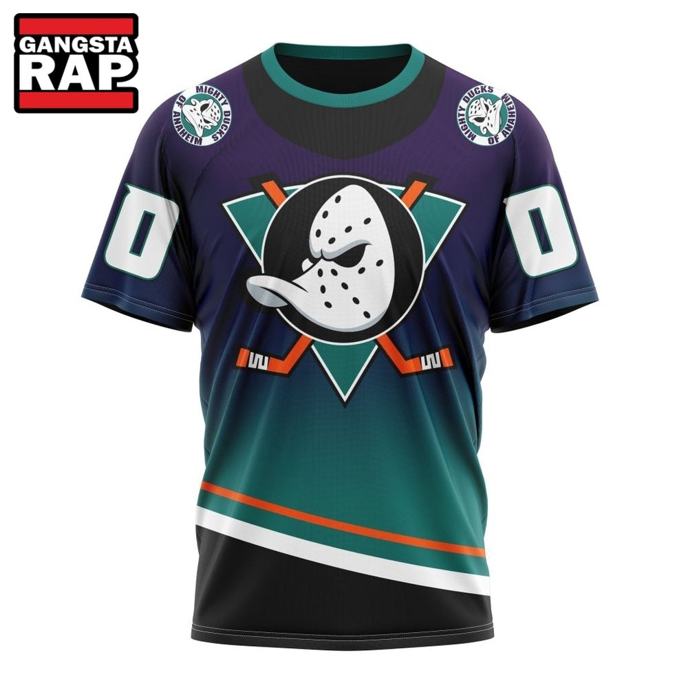 NHL Anaheim Ducks Special Retro Gradient Design Hoodie, T Shirt