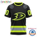 NHL Anaheim Ducks Specialized FireFighter Uniforms Color Design T Shirt