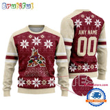 NHL Arizona Coyotes Hockey Snow Christmas Ugly Sweater