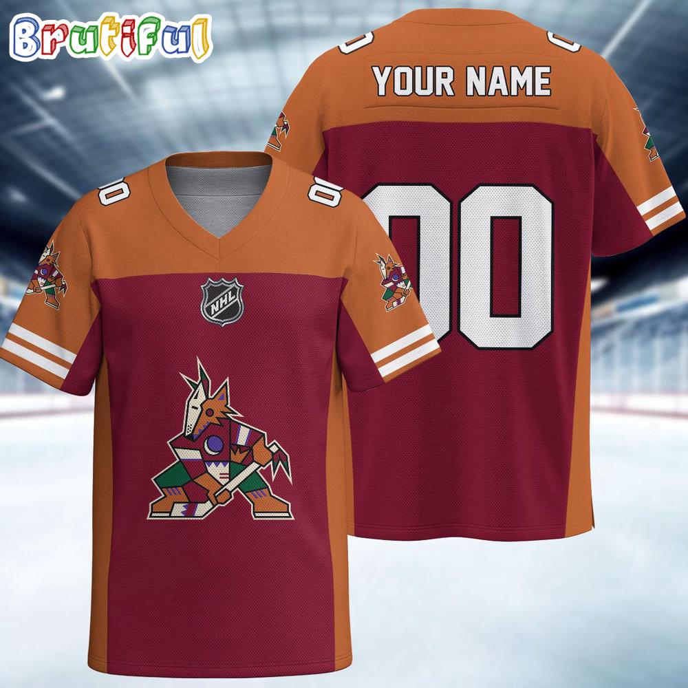 NHL Arizona Coyotes Hockey Team Personalized Football Jersey