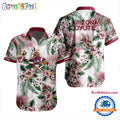 NHL Arizona Coyotes Hockey Tropical Flower Hawaiian Design Button Shirt