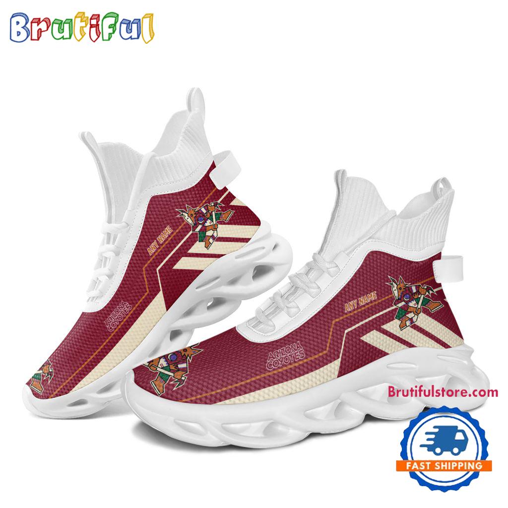 NHL Arizona Coyotes Personalized Name Hockey Team Design High Top Max Soul Shoes