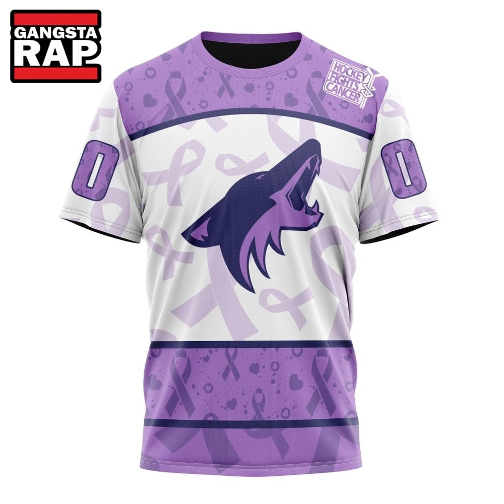 NHL Arizona Coyotes Special Lavender Fight Cancer Hoodie, T Shirt