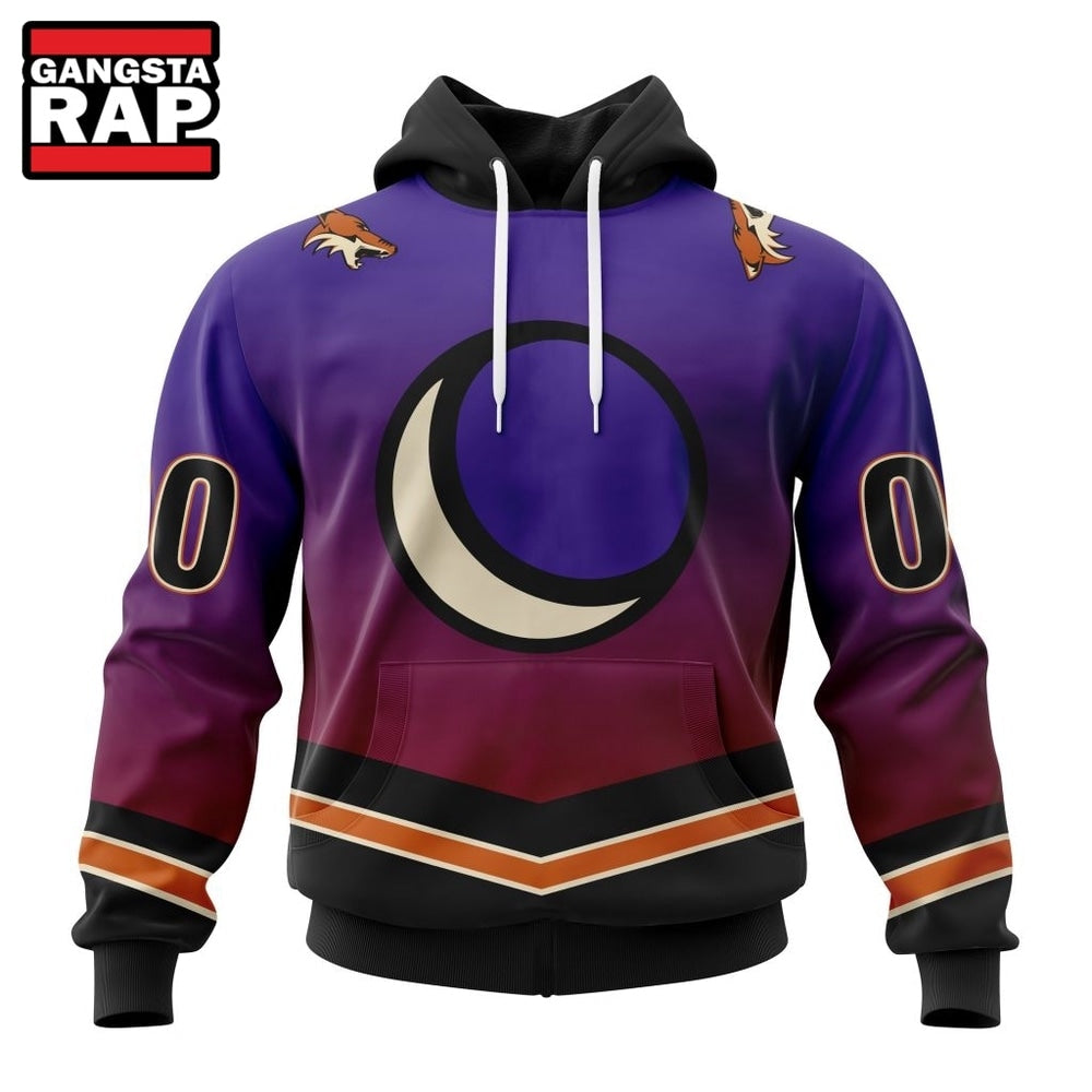 NHL Arizona Coyotes Special Retro Gradient Design Hoodie, T Shirt