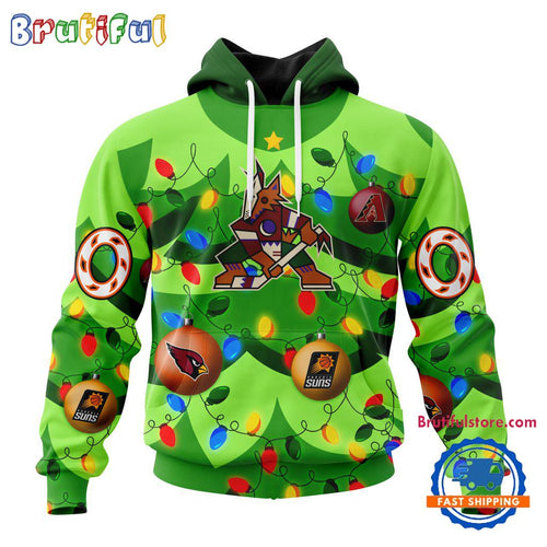 NHL Arizona Coyotes Specialized Christmass Tree Color And City’s Sport Teams Hoodie, Sweatshirt, T Shirt