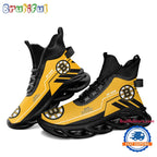 NHL Boston Bruins Personalized Name Hockey Team Design High Top Max Soul Shoes