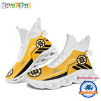 NHL Boston Bruins Personalized Name Hockey Team Design High Top Max Soul Shoes