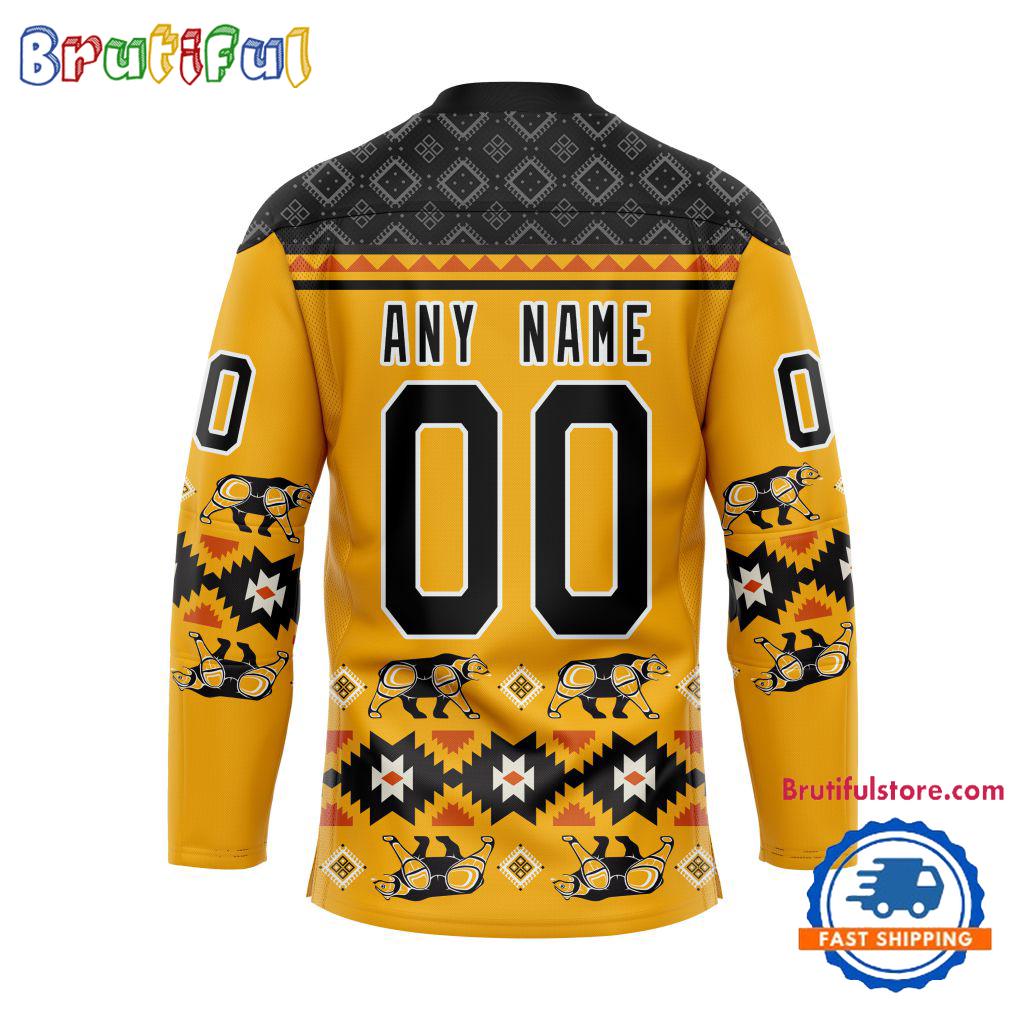 NHL Boston Bruins Personalized Native American Hockey Jersey