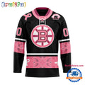 NHL Boston BruinsIn October We Wear Pink Breast Cancer Design Hockey Jersey