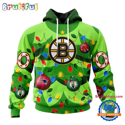 NHL Boston Bruins Specialized Christmass Tree Color And City’s Sport Teams Hoodie, Sweatshirt, T Shirt