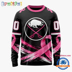 NHL Buffalo Sabres 2026 Hockey Pink Fights Breast Cancer Design Hoodie, TShirt, Sweatshirt