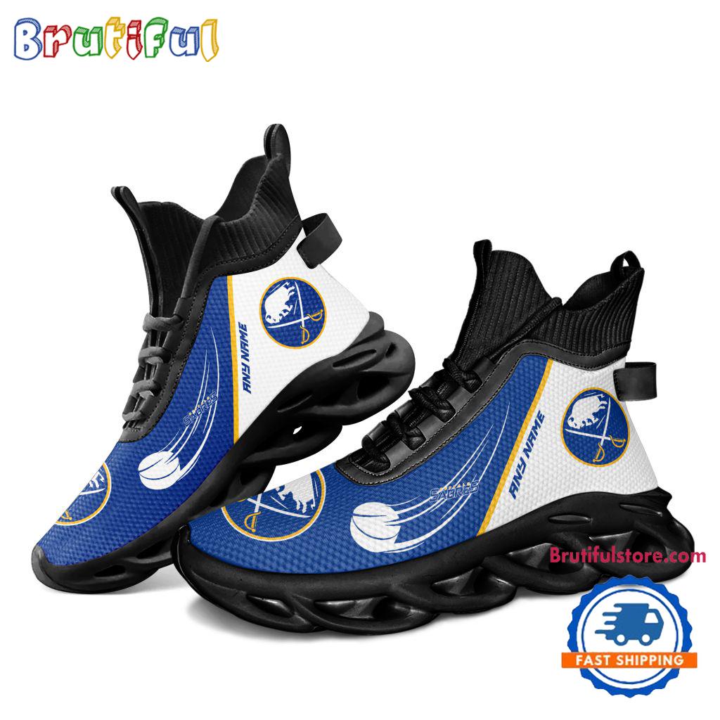 NHL Buffalo Sabres Custom Name High Top Max Soul Shoes, Hockey Team Design Shoes Sneaker