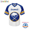 NHL Buffalo Sabres Hockey Team Design V-neck Mesh Short Sleeve Jersey