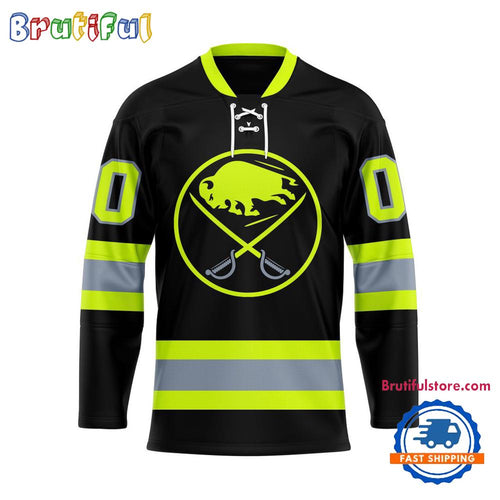 NHL Buffalo Sabres Honoring Firefighters Lace Hockey Jersey