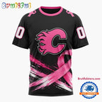 NHL Calgary Flames 2026 Hockey Pink Fights Breast Cancer Design Hoodie, TShirt, Sweatshirt