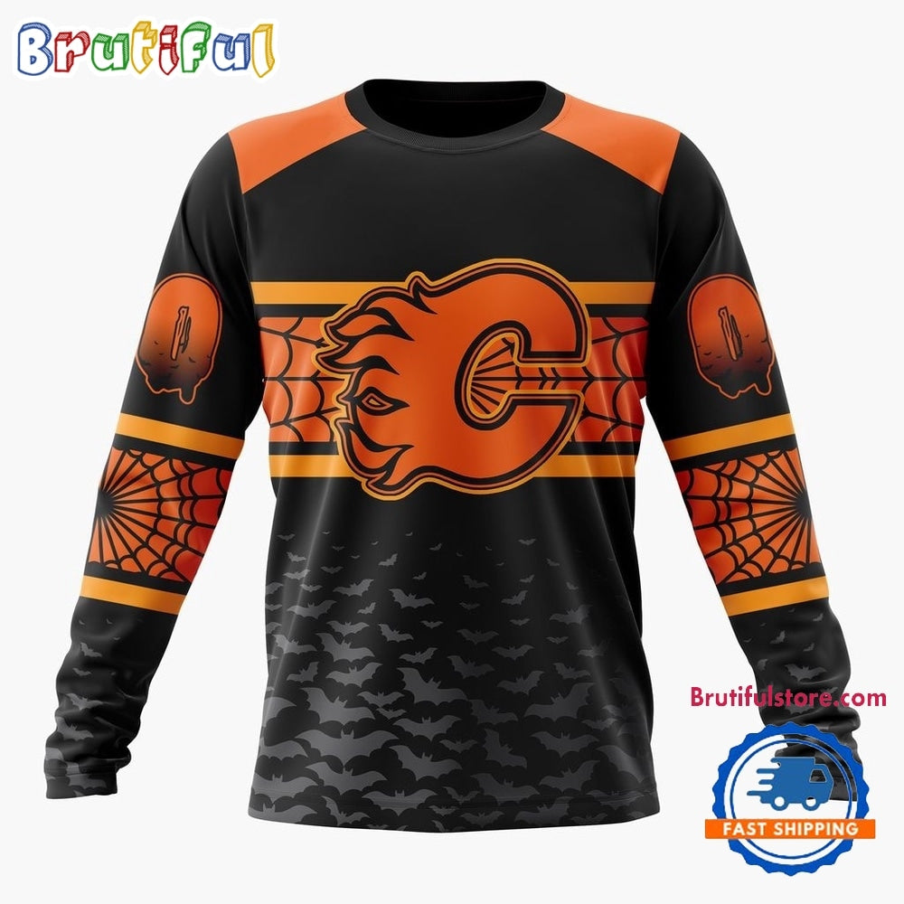 NHL Calgary Flames Halloween Design Personalized Hoodie, T Shirt, Sweatshirt