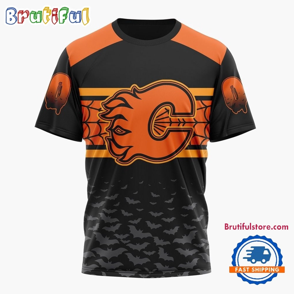 NHL Calgary Flames Halloween Design Personalized Hoodie, T Shirt, Sweatshirt