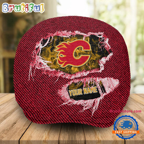 NHL Calgary Flames Hockey Logo Team Design Jeff Cap