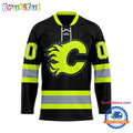 NHL Calgary Flames Honoring Firefighters Lace Hockey Jersey