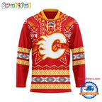 NHL Calgary Flames Personalized Native American Hockey Jersey
