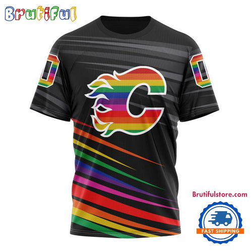 NHL Calgary Flames Special Pride Design Hockey Is For Everyone T Shirt, Hoodie, Sweatshirt