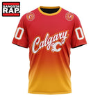 NHL Calgary Flames Special Retro Gradient Design Hoodie, T Shirt