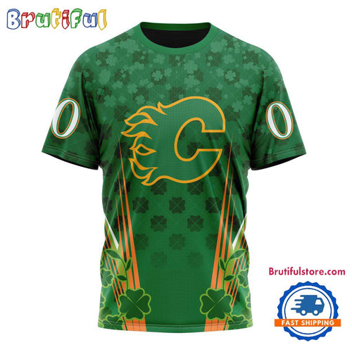 NHL Calgary Flames Special St. Patrick’s Day All Over Print Shirts
