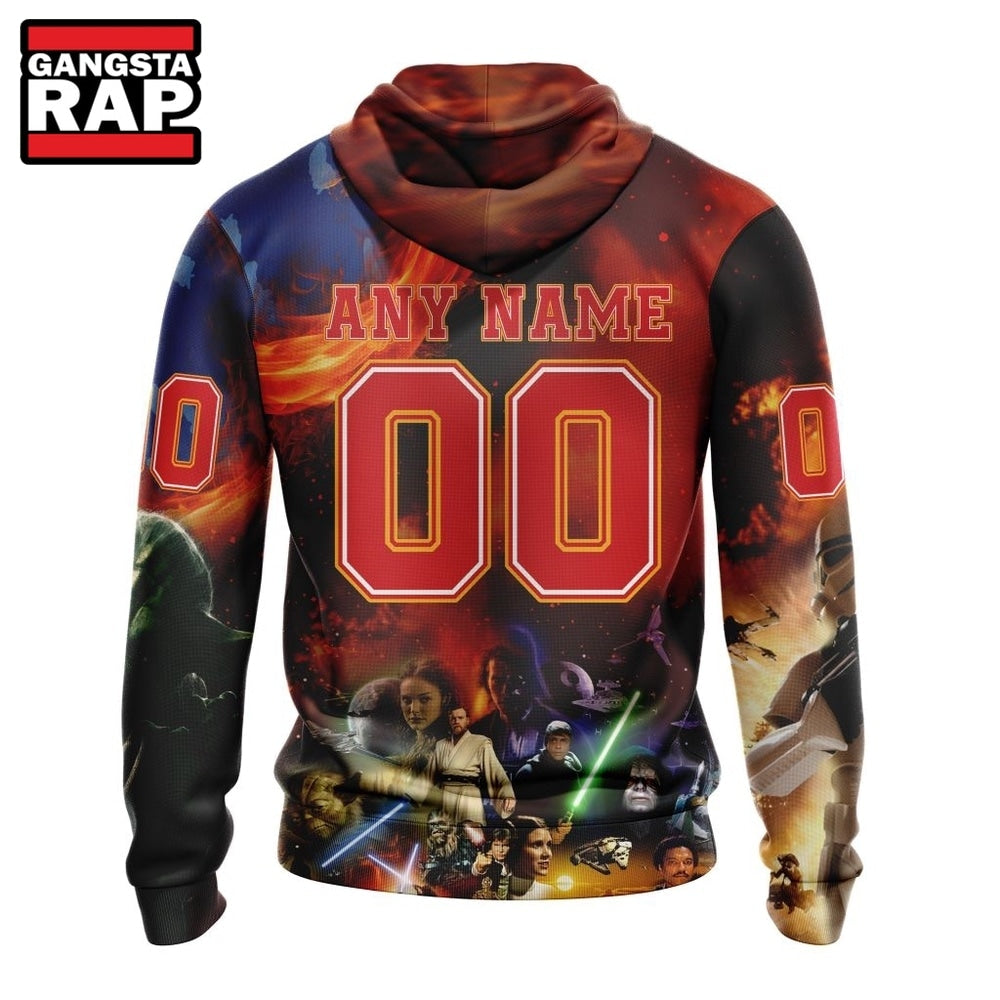 NHL Calgary Flames x Star War Specialized Design Hoodie, T Shirt