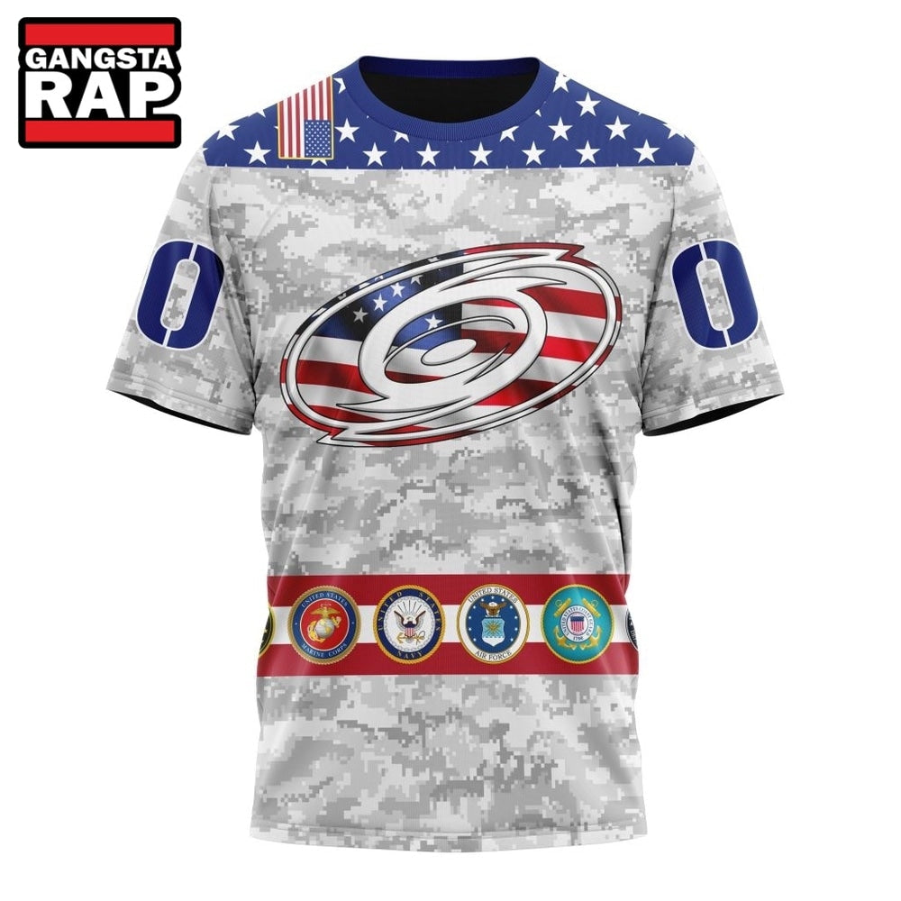 NHL Carolina Hurricanes Armed Forces Appreciation Design Hoodie, T Shirt