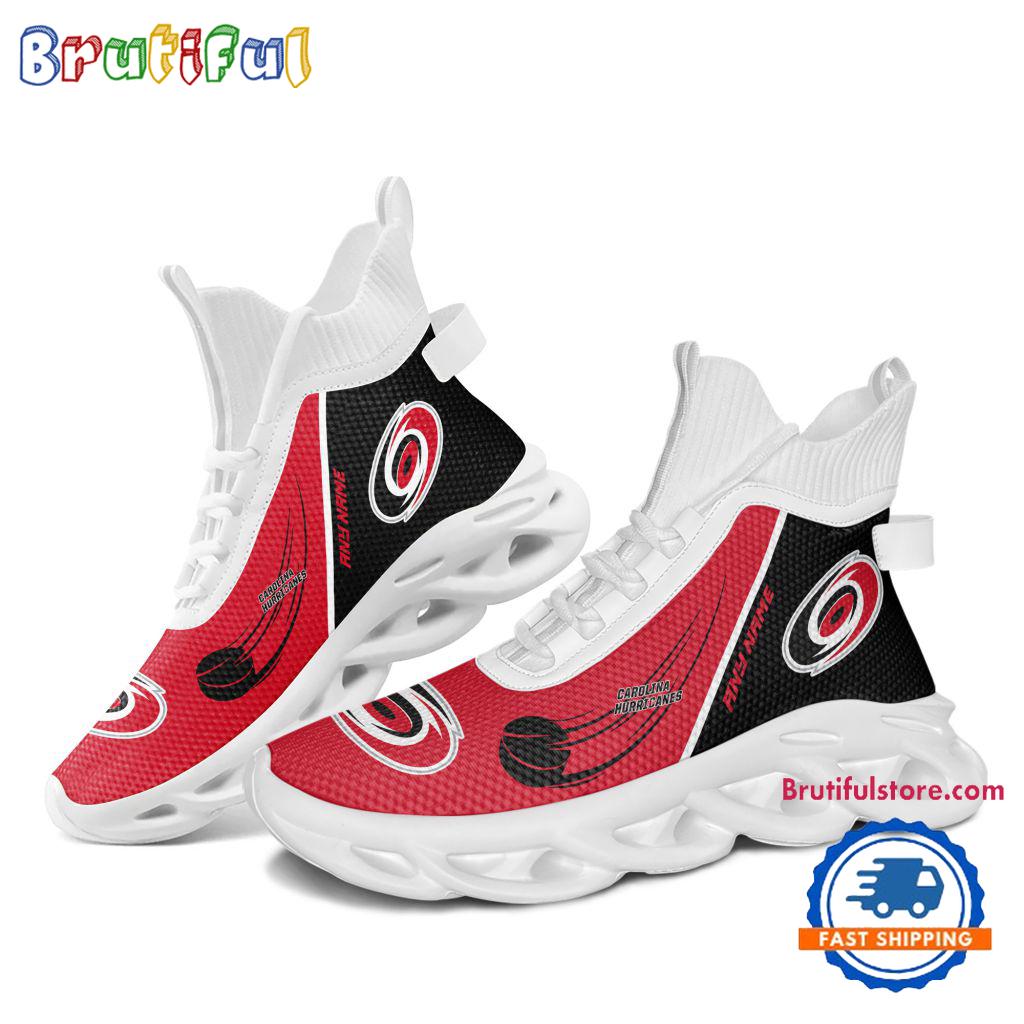 NHL Carolina Hurricanes Custom Name High Top Max Soul Shoes, Hockey Team Design Shoes Sneaker