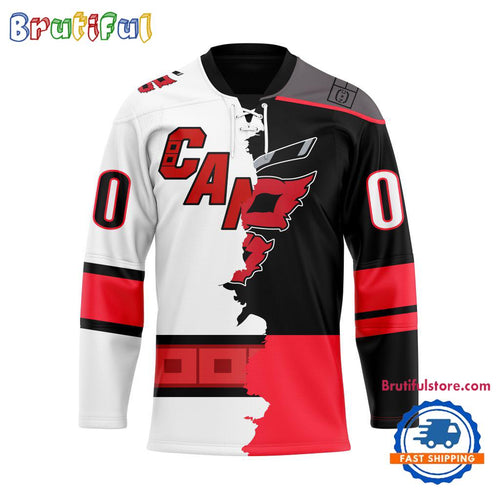 NHL Carolina Hurricanes Home Mix Away New Design Hockey Jersey