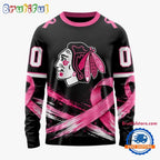 NHL Chicago Blackhawks 2026 Hockey Pink Fights Breast Cancer Design Hoodie, TShirt, Sweatshirt