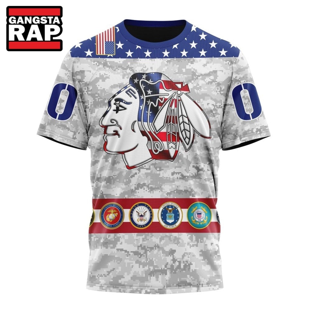 NHL Chicago Blackhawks Armed Forces Appreciation Design Hoodie, T Shirt