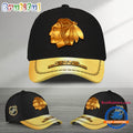 NHL Chicago Blackhawks Black And Gold Design Cap Hats